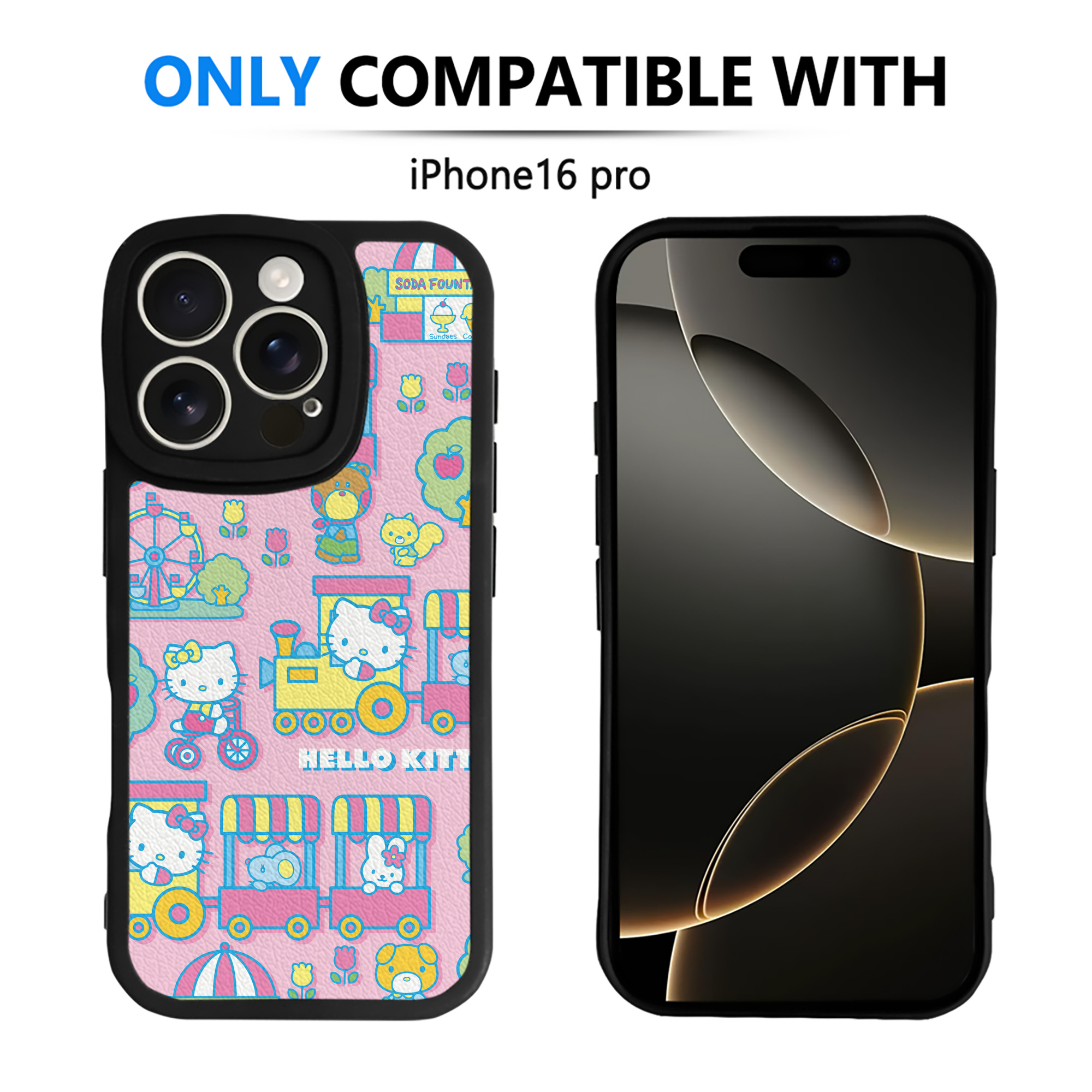 （画像用） Hello Kitty ハローキティ 【iPhone 16シリーズ対応】シリコンスマホケース（レザー調） 材質：シリコン